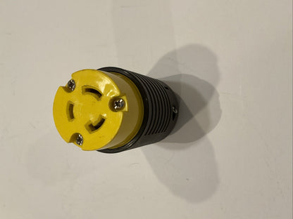NEW LEGRAND L520-C L520C,  20 AMP 125V LOCKING CONNECTOR BLACK YELLOW
