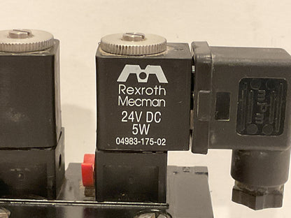 Rexroth R404058910 Pneumatic Directional Valve 24V DC (581-242-010+580-271-000)