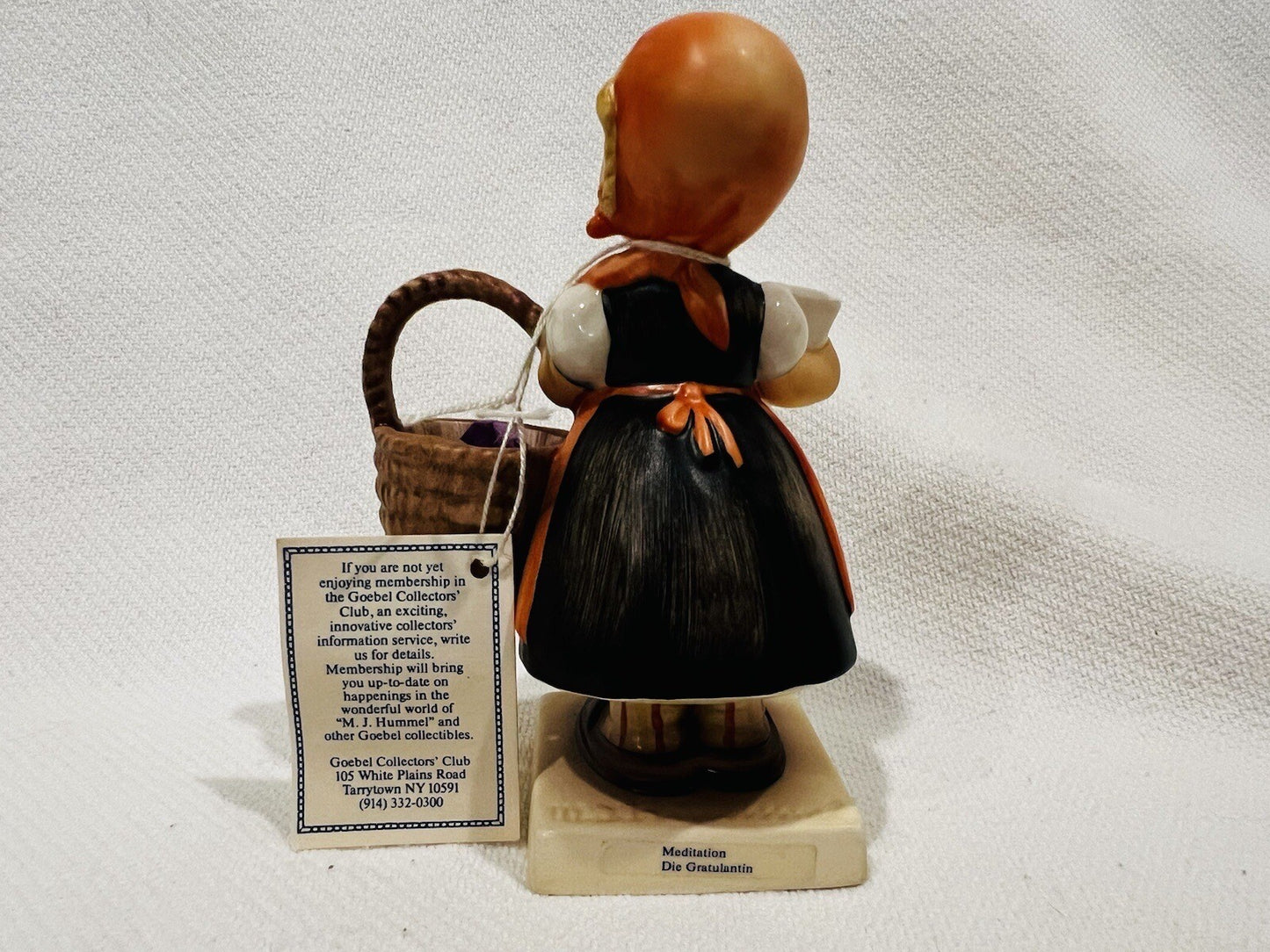 Goebel Hummel #13/0 Meditation Girl w/ Basket & Letter Figurine 5.25" MINT