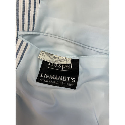 White and Blue Striped Light Blazer with 2 Buttons
