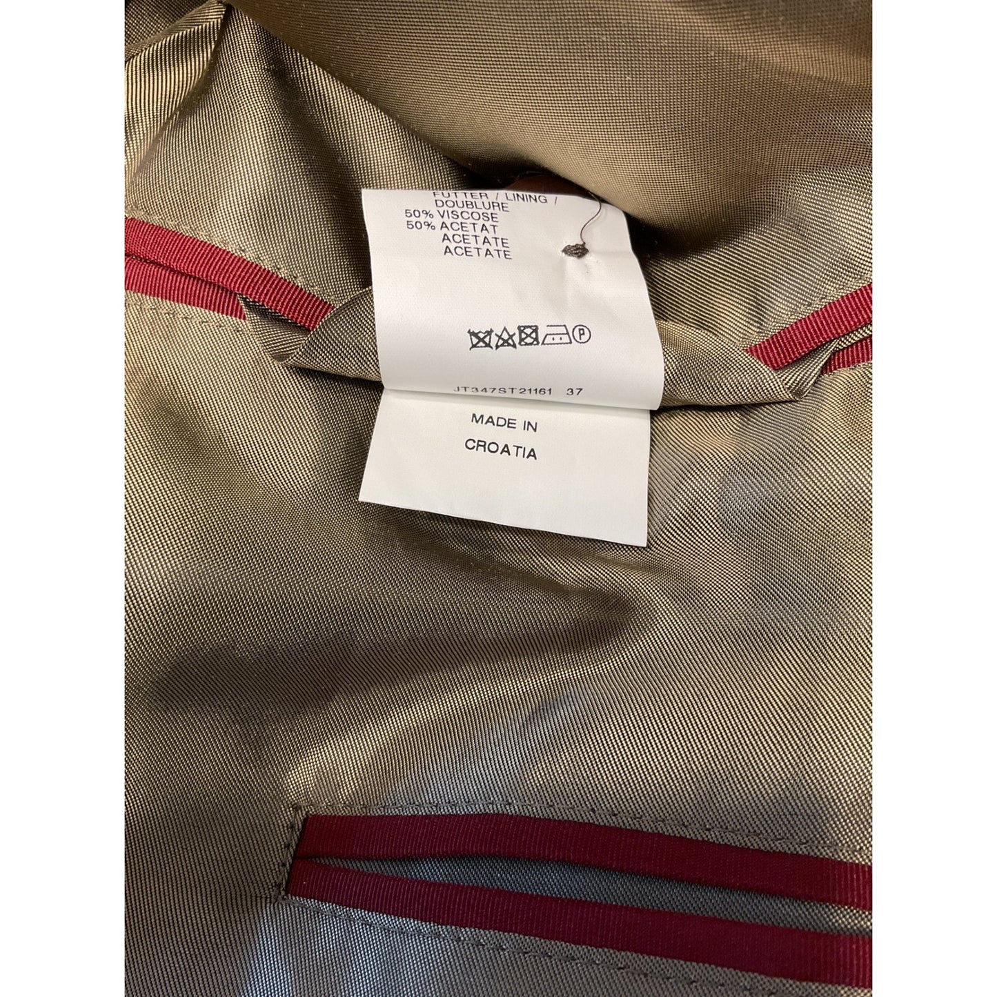 Olive Steinbock Wool Taupe Blazer with Suede Elbow Patches